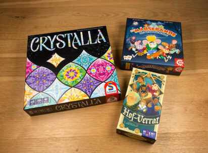 Spielevorstellung Crystalla, Hof-Verrat und Die Mäusebande