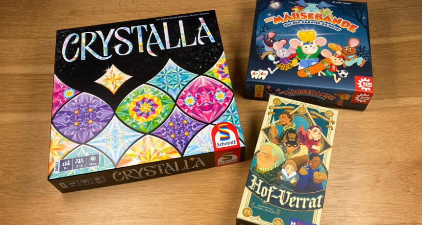 Spielevorstellung Crystalla, Hof-Verrat und Die Mäusebande